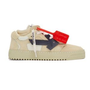 OFF-WHITE 3.0 Arrow Mid-top Sneakers in Beige/navy (Size 8 Mens)
